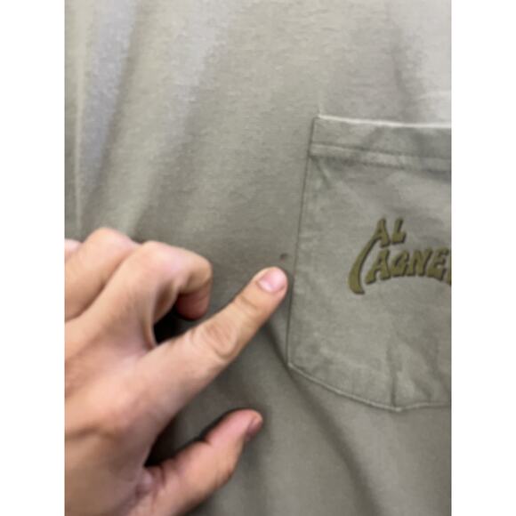 Y2K 90s White Tail Deer Al Agnew Art Fishing Grunge Tee Shirt L Hunting Wildlife - Picture 6 of 14